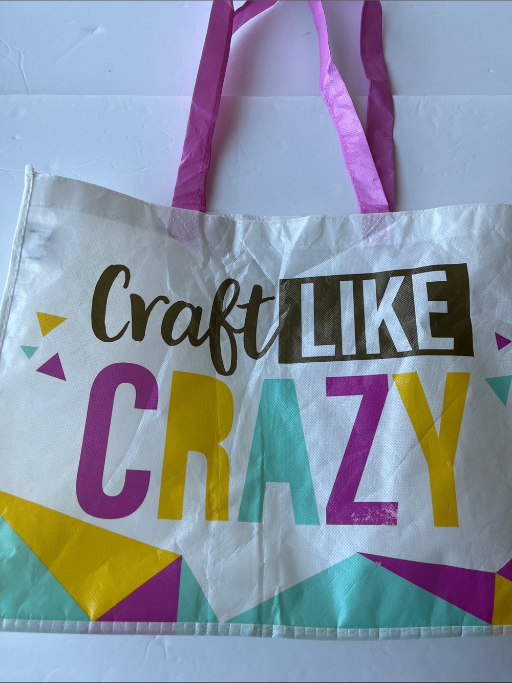 Craft Like Crazy Tote Bag Reusable Large Tote Bag
